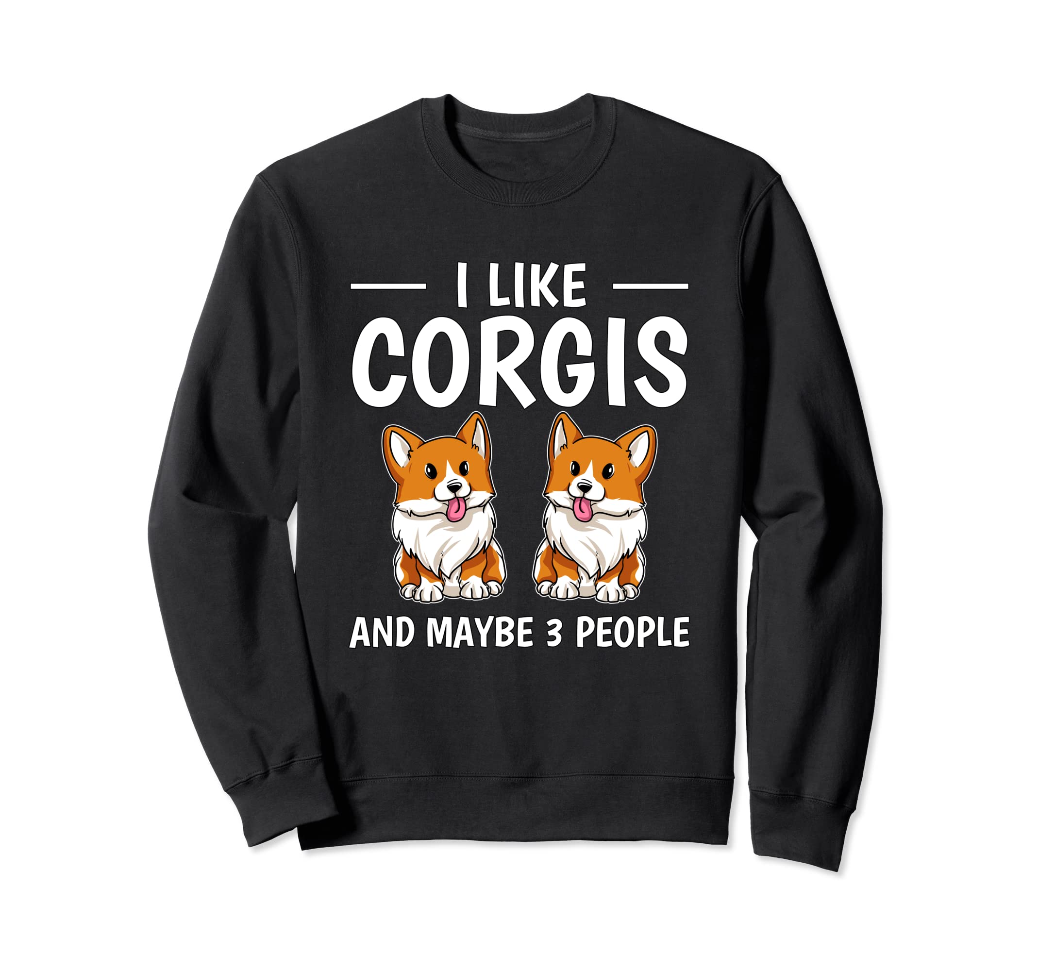 Corgi Quote I Like Corgis And Maybe 3 People Corgi Sweatshirt