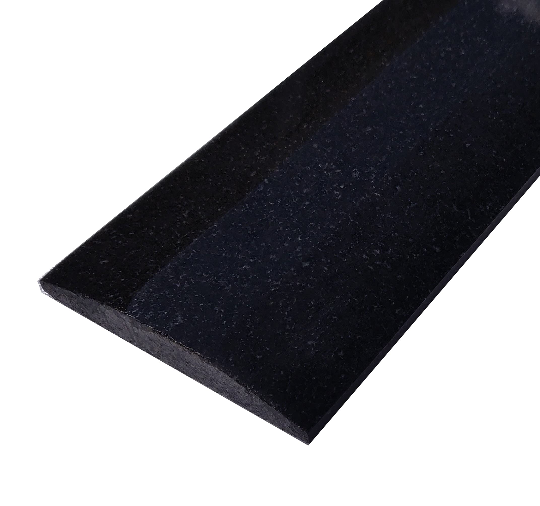 Photo 1 of ***BROKEN***TR Stones Absolute Black Granite Threshold | Marble Saddle | Double Hollywood (48" x 4")