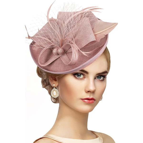 HISSHE Fascinators Hat for Ladies Church Derby Dress Wedding  display picture 1