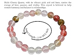 Multi Cherry Quartz Bracelet for Women Men's Gifts