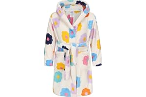 Childlike Me Girls Fleece Hooded Robes Soft Plush Bathrobe for Kids 2-16 Years