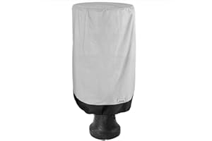 NORTH EAST HARBOR NEH Outdoor Garden Water Fountain Cover - 37" D x 70" H - Breathable Material, Sunray Protected, and Weather Resistant Storage Cover, Gray with Black Hem