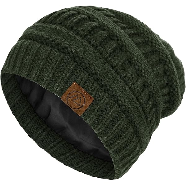 3 Pack Satin Lined Beanie for Women, Warm Slouchy Winter  display picture 3