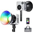 NEEWER HB80C RGBWW LED Video Light with Built-in 72Wh Battery & 100W PD Fast Charging, 80W Mini RGB COB Continuous Output Lighting Bowens Mount Handheld Spotlight 2500K-7500K, 10500lux/m, 18 Effects