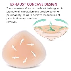 Vollence B Cup Triangle Silicone Breast Forms Fake