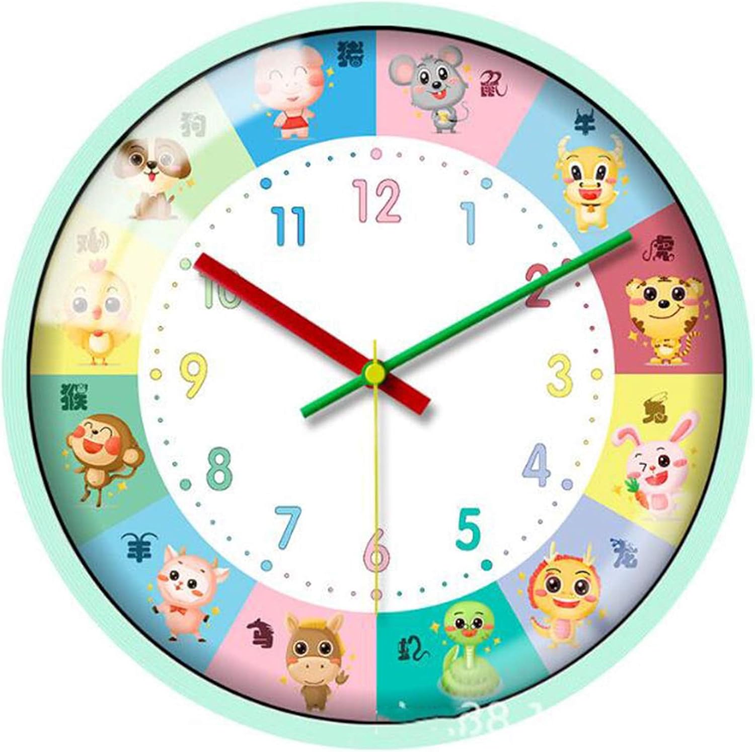 Children's Wall Clock, Silent, Colorful, Daily Routine, Children's Room