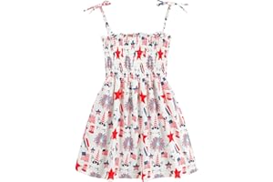 Tkria 4th of July Toddler Dress Outfit Unicorn American Flag Dress Patriotic Independence Memorial Day Dress Summer Clothes