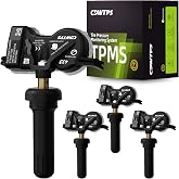 TPMS Sensor Set of 4,433Mhz Chrysler Dodge Tire Pressure Monitor System | Fit for Chrysler 200,Pacifica,Voyager-Dodge Durango,Dart-Jeep Compass,Commander,Grand Cherokee,Renegade,Replaces#68313387AB