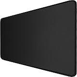 Large Extended Gaming Mouse Pad with Stitched Edges, (31.5X15.7In) Durable Non-Slip Natural Rubber Base, Waterproof Computer