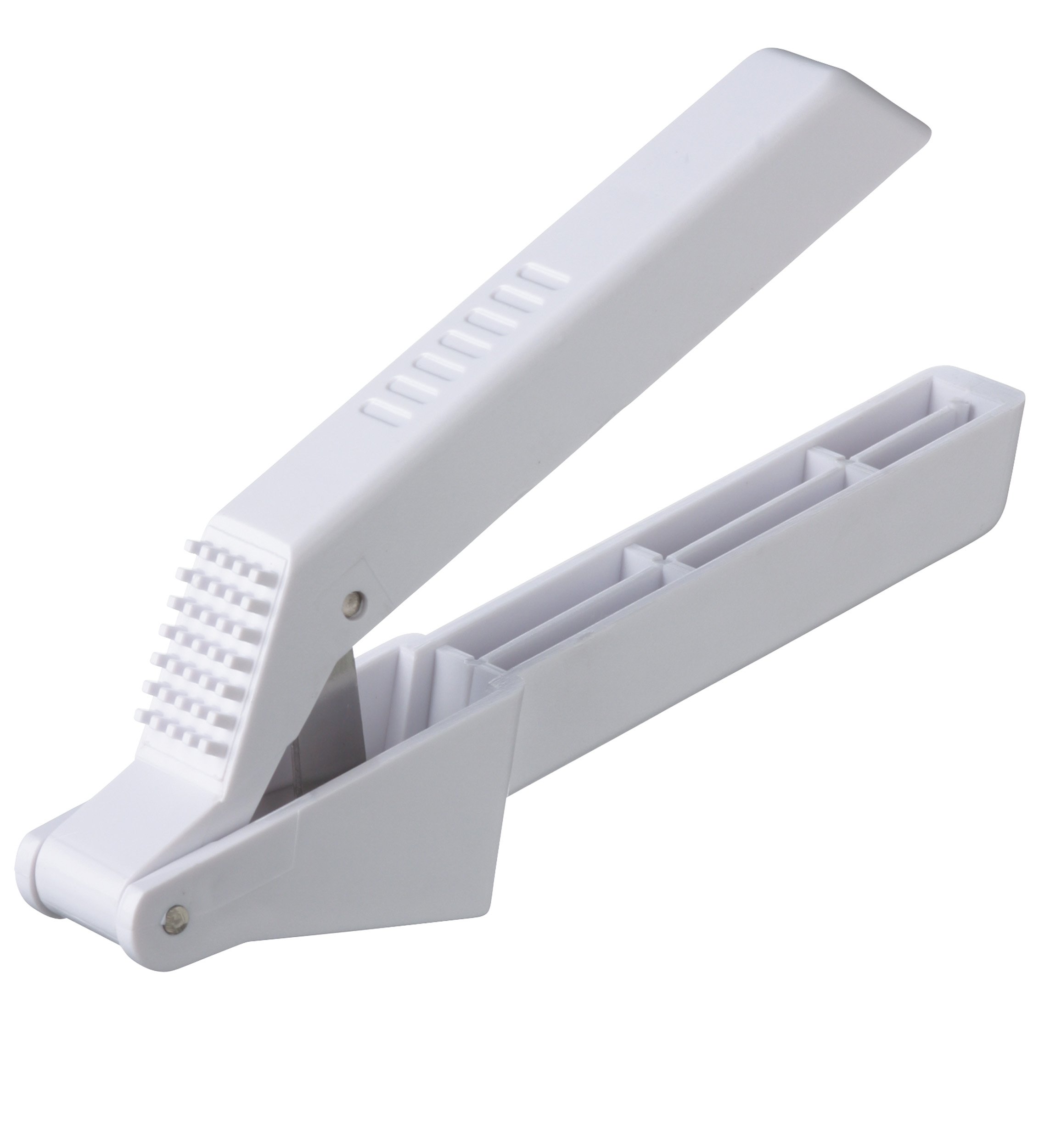 KitchenCraft Garlic Press, Plastic, White, 16 x 4 cm