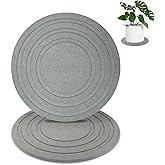 2 Pack of 8 Inch Plant Saucers for Indoors, Diatomaceous Earth Plant Trays for Indoors No Holes, Plant Trays for Pots, Stone Quick Drying Tray Plant Plates to Catch Water Indoor Plants and Absorbent