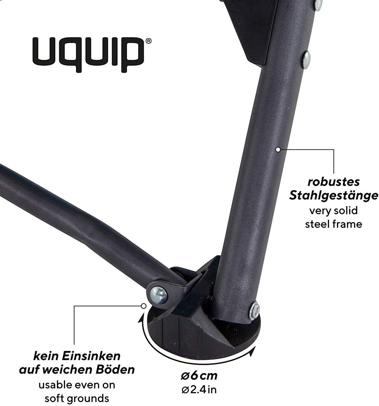 Uquip Sandy Beach Chair Folding Chair Foldable Low 120 kg Blue/Grey, Einheitsgröße - Image 4