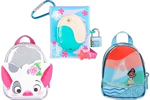 REAL LITTLES Disney Moana Fan Favorites 3 Pack, Includes Themed Micro Backpack, Handbag and Journal, with 15+ Micro Surprises Inside