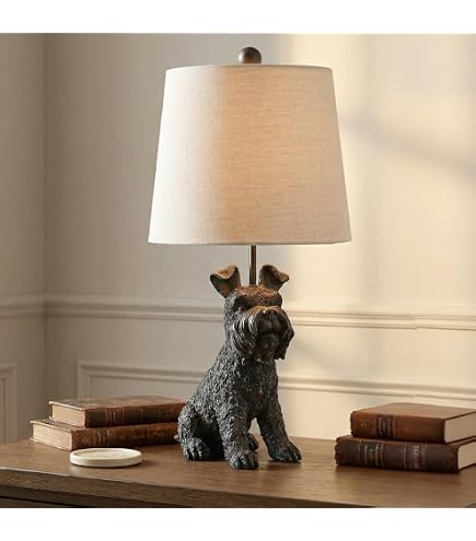 Crestview Collection Resin Schnauzer Dog Table Lamp, 23