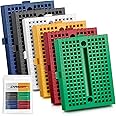 Chanzon 6 pcs Mini Breadboard with 170 Tie Points SYB-170 Solderless Prototype Kit (6 Different Color) PCB Bread Board Plus Adhesive Back for Small DIY Kits Arduino Raspberry rasp Pi Proto Project
