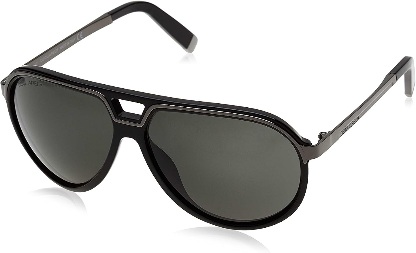 Lunettes De Soleil DSQUARED DQ 0006 - Cadre Marron Et Argent Ovale - Acétate Et Métal - Neuf Sans étiquettes - Style Designer