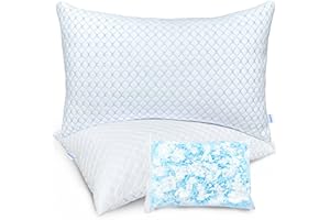 mislili Memory Foam Pillows King Size Set of 2, Luxury Cooling King Bed Pillows 2 Pack, Adjustable Frim King Size Pillows for Stomach Back Side Sleeper, Bed Pillows with Extra Fill and Washable Cover