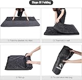REDCAMP Waterproof Camping Blanket Sherpa 150x126 cm Windproof Black view 6