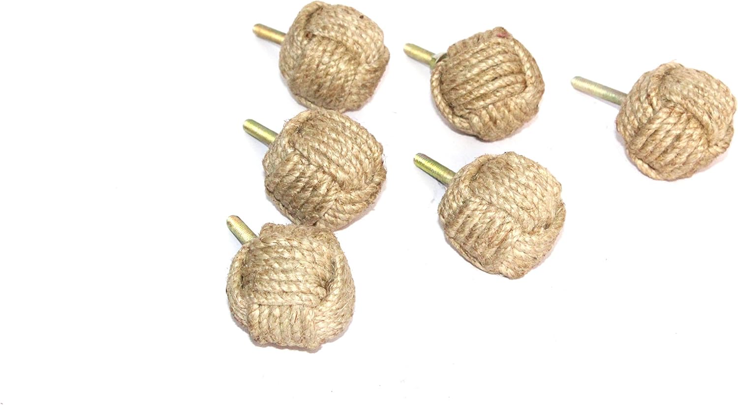 Maximus International's Jute Rope Door Knobs/Rope Knot Drawer Pulls and Knobs/Pull and Push Handle Knobs for Cabinets Wardrobes & Cupboards/Nautical Hardware Decor - Image 5