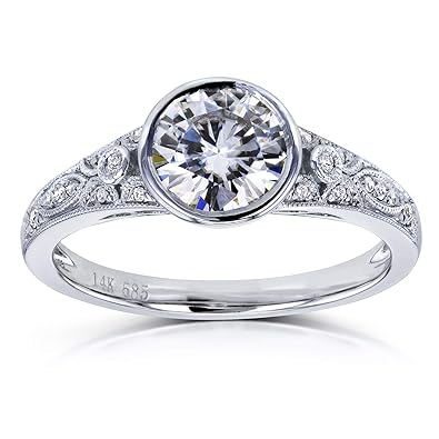 moissanite vintage engagement rings