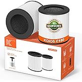 2 Pack KOIOS C150 Air Purifier Filter, Official Certified H13 True HEPA Replacement Filter Compatible with C150 Air Purifier, High-Efficiency 3-in-1 HEPA Activated Carbon,