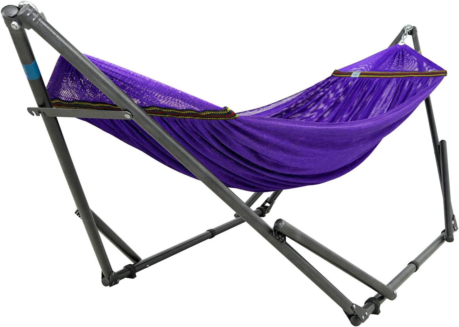 Tranquillo DHSR Adjustable Foldable Polyester Net and Carry Bag Hammock  Stands, Purple Tranquillo DHSR Adjustable Foldable Polyester Net and Carry Bag Hammock  Stands, Purple