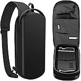 Carrying Case for Steam Deck and Steam Deck OLED Console & Accessories, Shockproof Hard Shell Protective Crossbody Shoulder Chest Bag Pockets for Travel and Home (A)