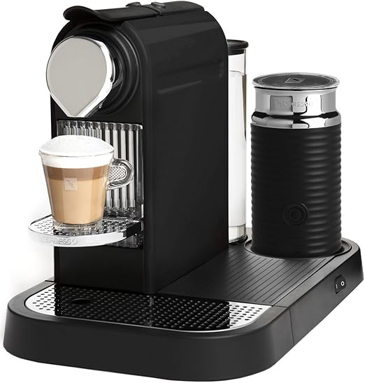 Amazon Com Nespresso D120 Us Bk Ne Citiz Automatic Single Serve Espresso Maker And Milk Frother Limousine Black Espresso Machines Kitchen Dining