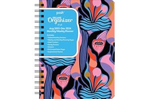 Posh: Deluxe Organizer 17-Month 2023-2024 Monthly/Weekly Hardcover Planner Calendar: Abstract Blooms