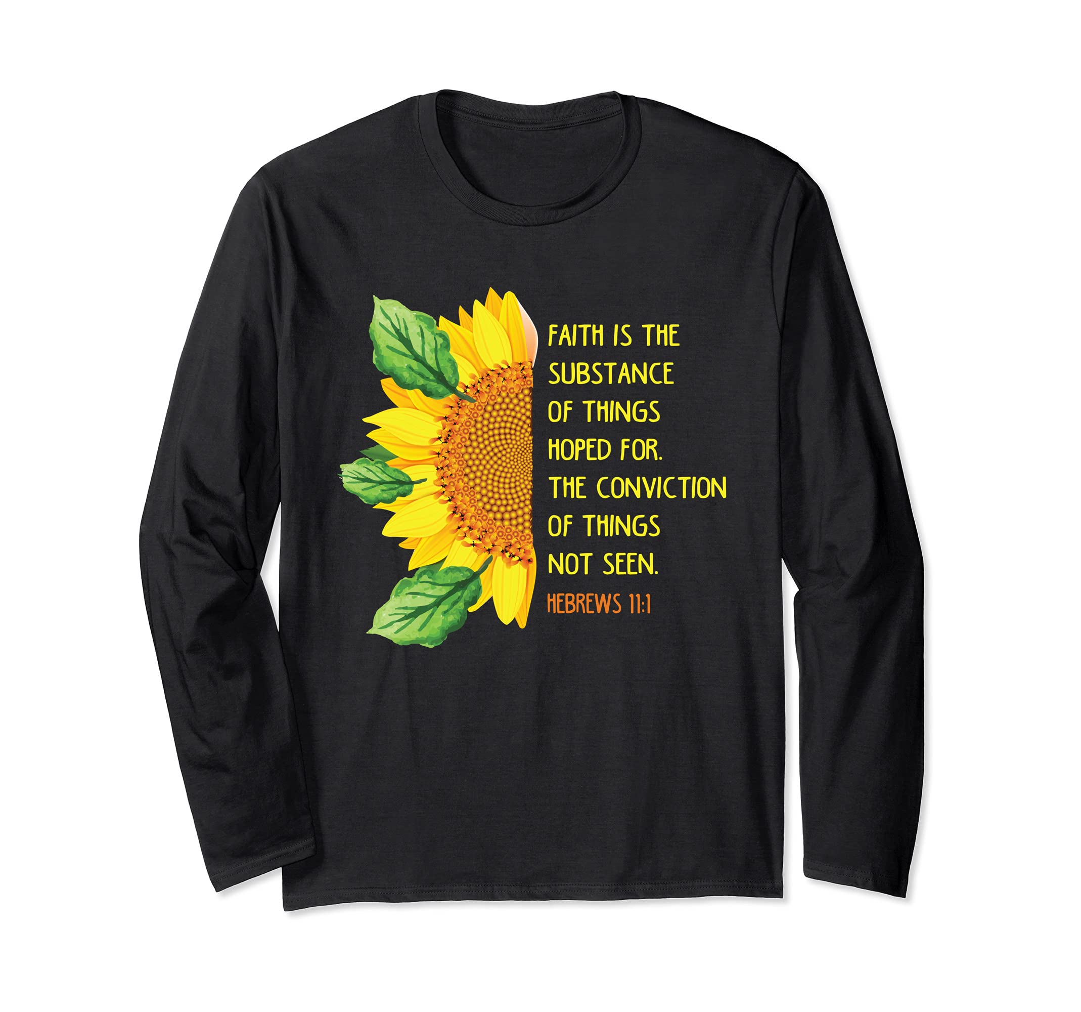 Hebrews 11:1 Christian Bible Verse Religious Long Sleeve T-Shirt