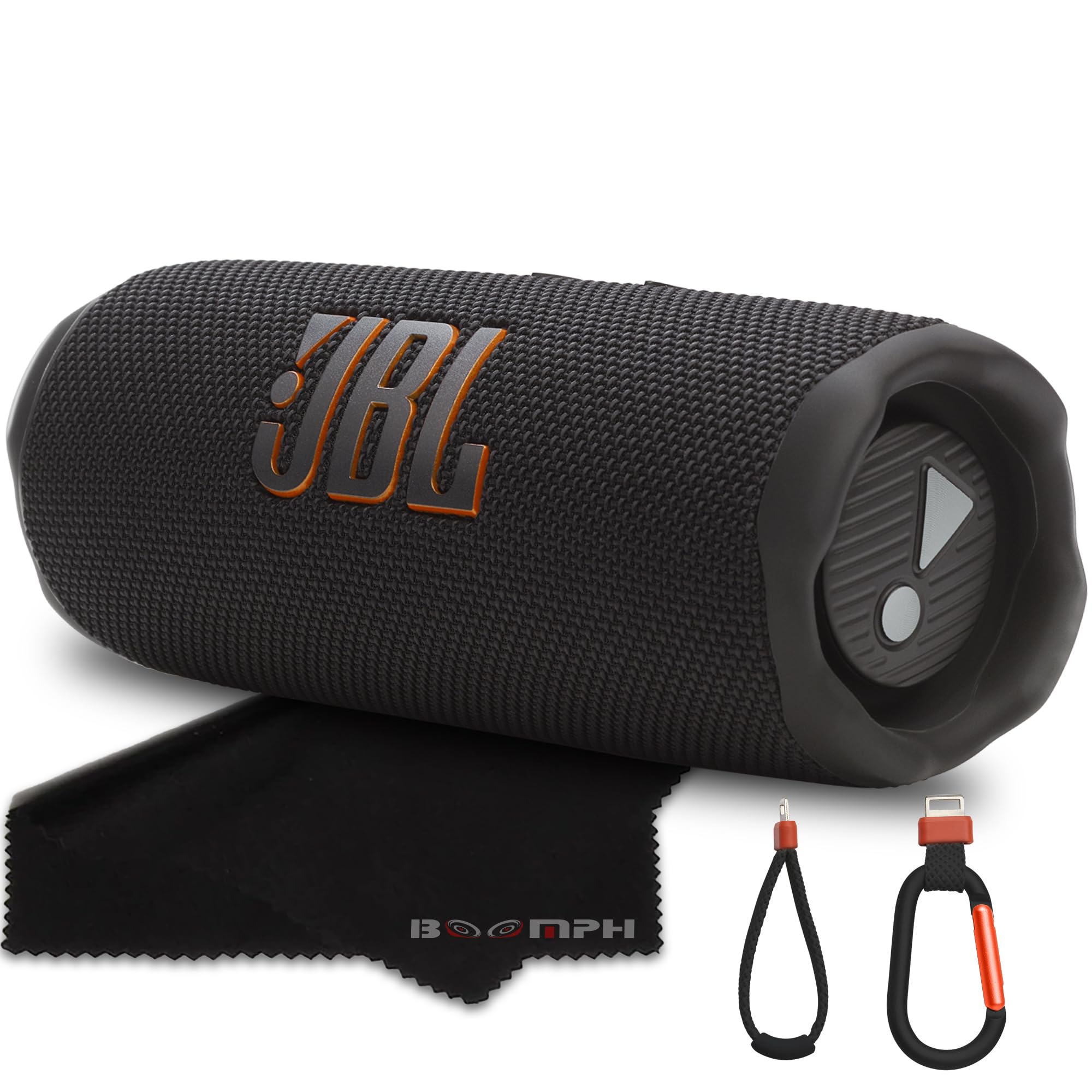 Photo 1 of ***FACTORY SEALED, NO RETURNS NO REFUNDS IF OPENED*** JBL Flip 7 Portable Bluetooth Speaker, IP68 Waterproof, Dustproof, Drop-Proof, PushLock System, AI Sound Boost, 16H Battery – Black – Boomph's Comprehensive Ultimate Performance Cloth Solution