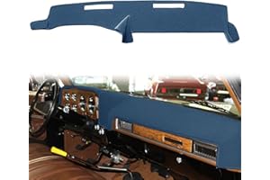 Yiz Dash Cover Mat Custom Fit for 1973-1980 Chevy Chevrolet C10 C20 C30 K10 K20 K30 Suburban K5 Blazer Pickup,GMC Jimmy C/K 15 25 35 1500 2500 Suburban Sierra,Dashboard Pad Carpet(73-80 Navy Blue)J74