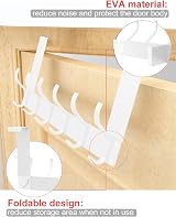Victoper Over Door Hook Hanger 12 Hooks White Matte Assembly-Free view 3