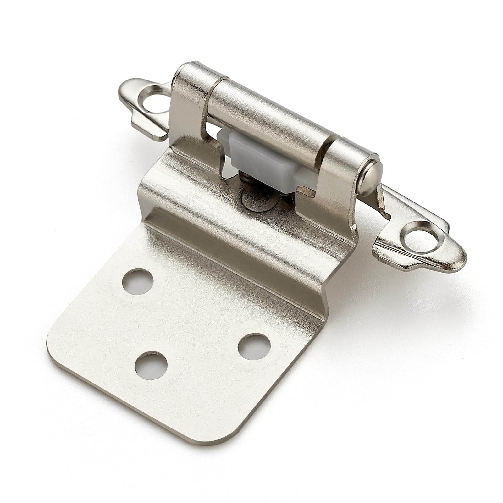 Photo 1 of Home Expert 4 Pack (2 Pairs) 3/8 Inch Inset Cabinet Hinges, Self-Closing Face Mount Hinges with Door Bumpers, Satin Nickel Silver for Kitchen Cabinets, Bathroom Vanities, Furniture Doors