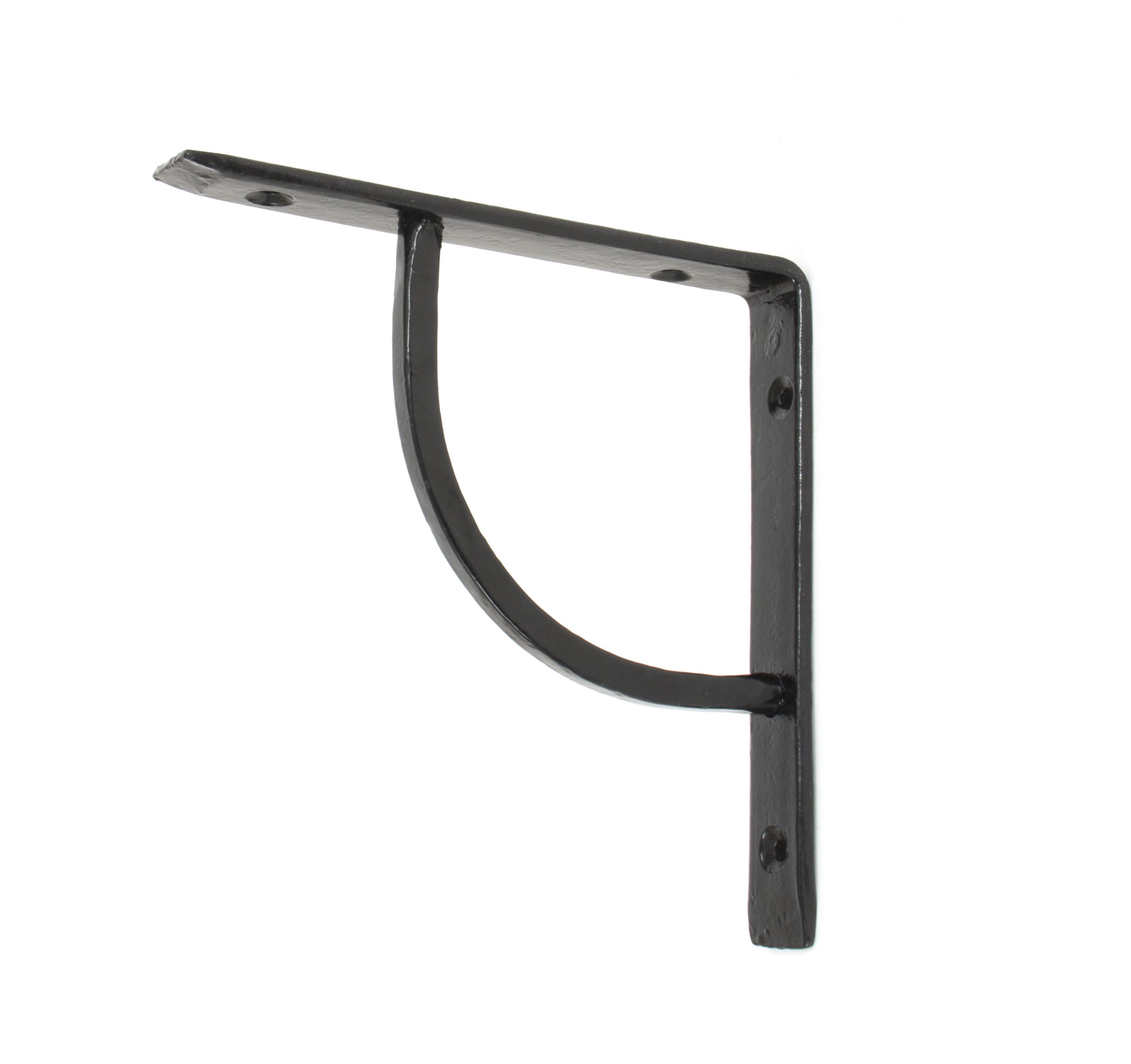 From The Anvil Black 6'' x 6'' Plain Shelf Bracket