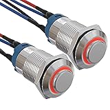 APIELE (Pcs of 2) 12mm Latching Push Button Switch