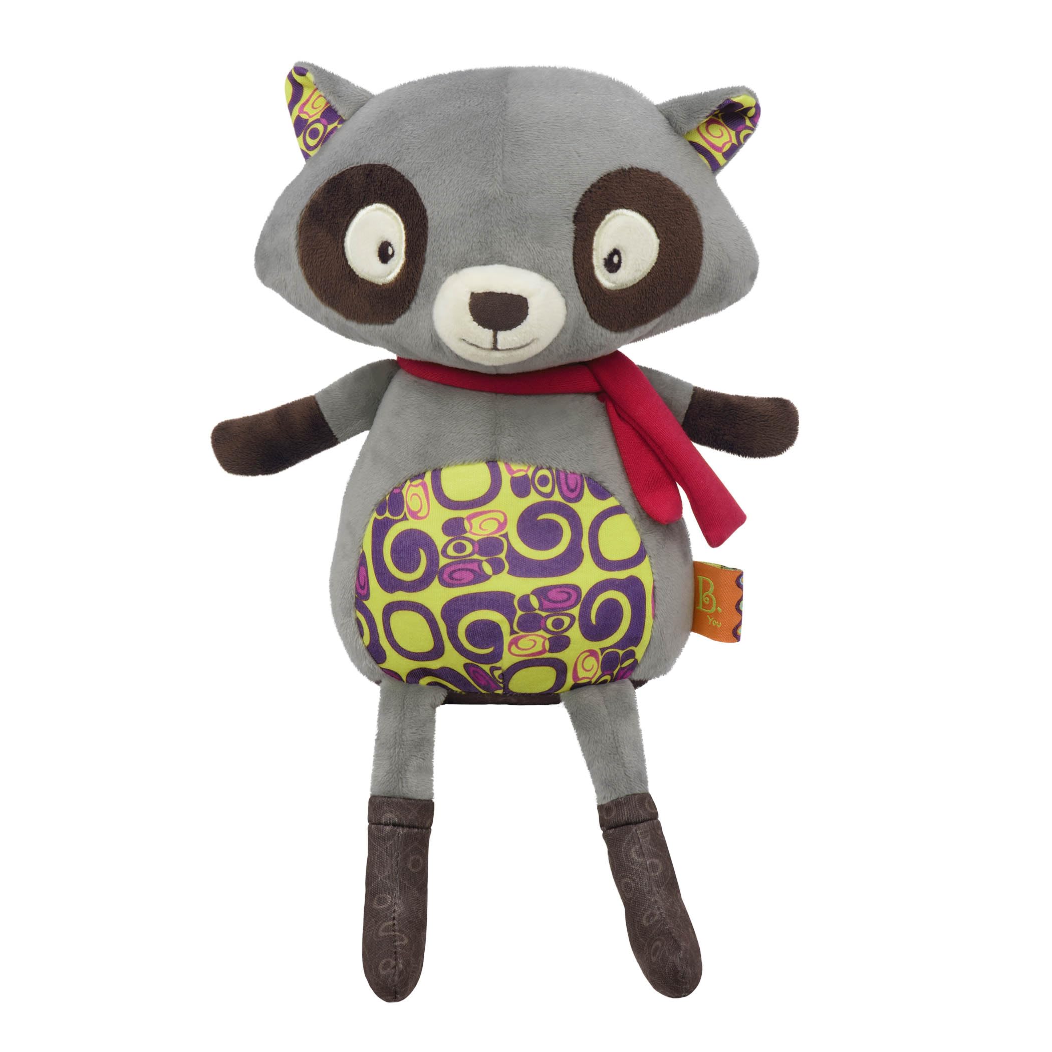 B. toys – Happy Yappies – Rascal the Racoon – Talking Toy Repeats What You Say - Stuffed Raccoon Plush Toy – Sensory Toys for babies 10 months +, BX1514Z