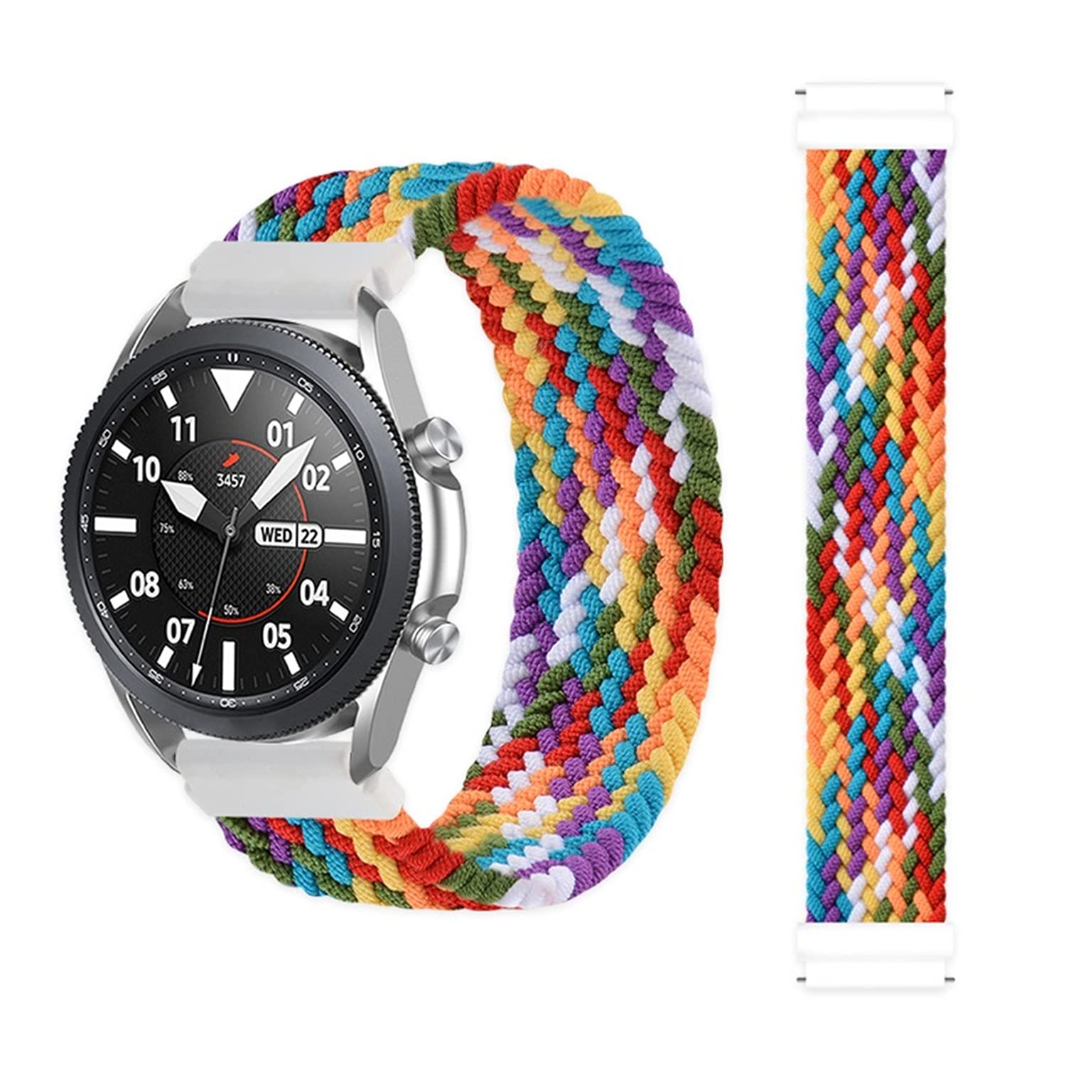 BoLuo 20 mm Nylon Strap for Garmin Venu SQ, Watch Straps, Soft Sport Replacement Strap for Garmin Venu/Garmin Vivoactive 3/Vivoactive 3 Music/Polar Ignite, Silicone