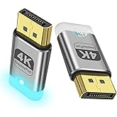 XMSJSIY 4K DP Dummy Plug DisplayPort Display EDID Emulator Headless Ghost with LED Light Virtual Display Adapter Supports 3840x2160@60Hz for Remote PC Desktop - 2PCS