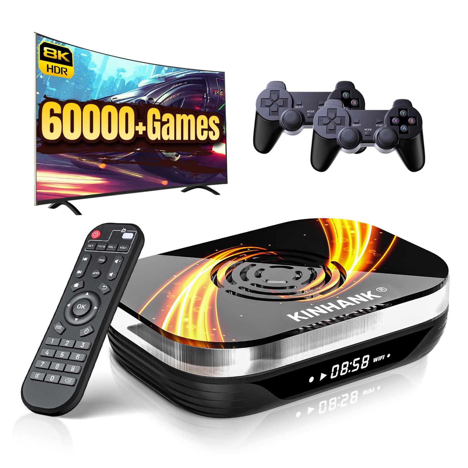 Kinhank Super Console X3 Plus Video Game Console Pre-Built-in 60000 ...