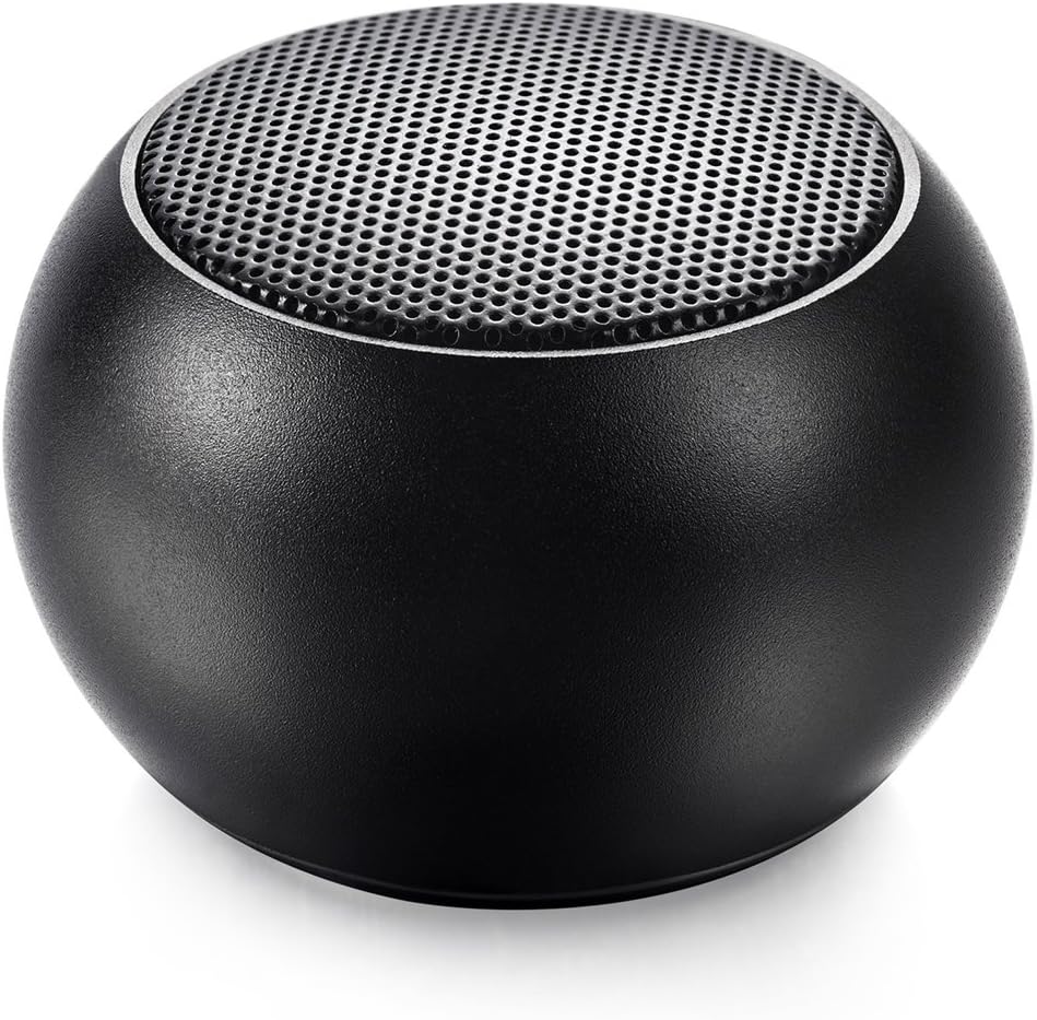 Bluetooth Speakers, Voroar 3W Mini Wireless Portable Bluetooth 4.2 Speakers with TWS Function, Metal Shell, Compact Pocket Size, for Android Devices, iPhone, iPad, iPod, etc., 70 Gramm Weight, Black