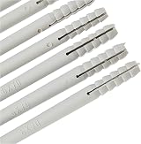 Merriway BH05917 Hammer Type Solid Wall Fixing Nylon Plug M6x70mm White 20 Pcs view 2