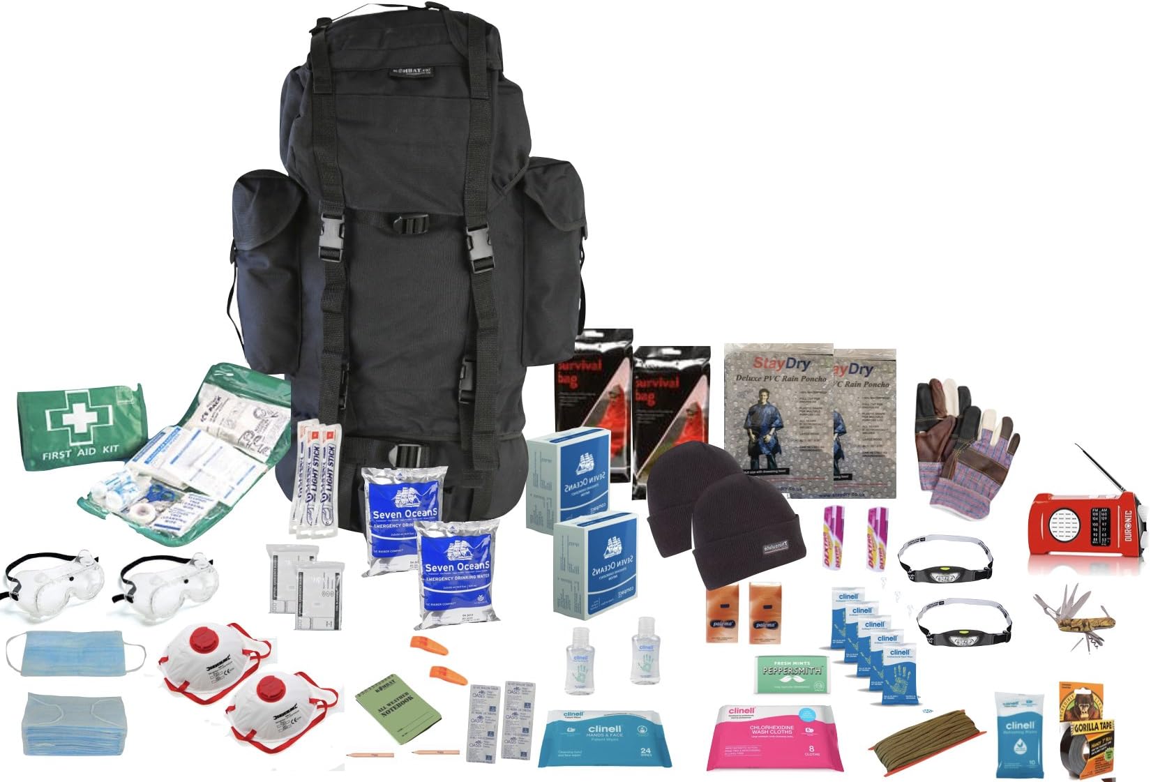 Emergency Survival Kit 72hr Two Person "Go Bag"