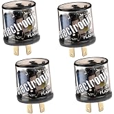 Hbxdeco 4PCS 2Pin 12V Heavy Duty Electronic Flasher Relay for Turn Signal | Fix hyper flash, plug-and-play setup, waterproof shockproof housing, pure copper terminals, fits cars, trucks &amp; motorcycles