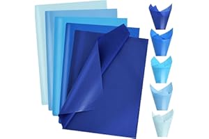 BEISHIDA 100 Sheets Blue Series Tissue Paper Bulk, Wrapping Tissue Paper for Gift Bags, 14 x 20 Inch Gift Wrap for Birthday Wedding Graduation DIY Crafts Holiday Flowers(Blue Series)