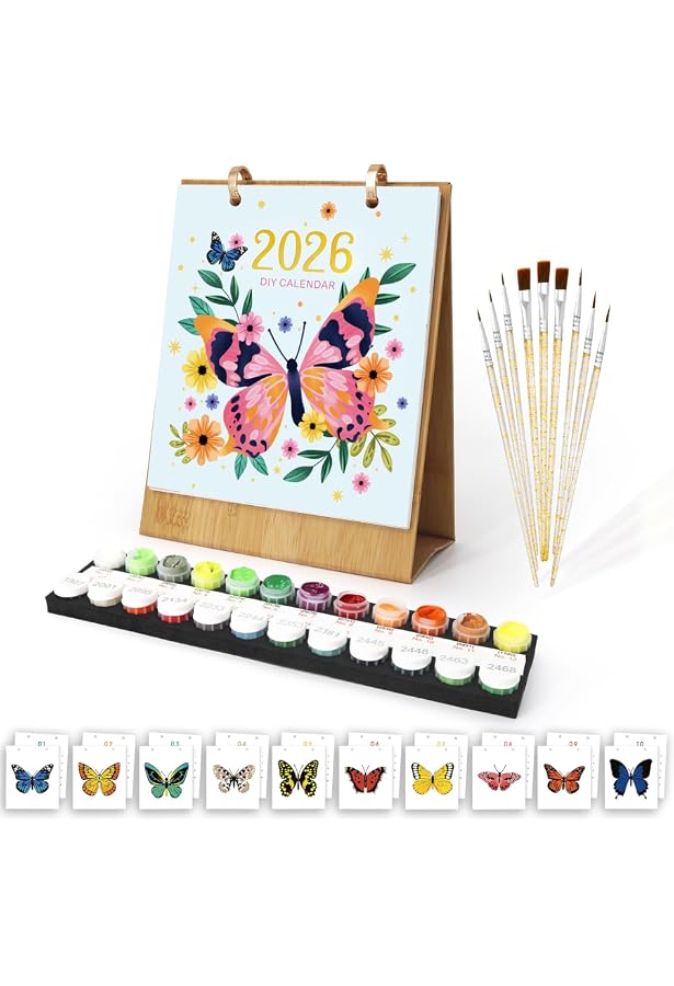 Art Planner Kit Paint By Numbers Calendar Kit, Paintable Landscape ...