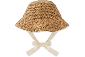 pureborn Baby Toddler Girls Straw Sun Hat Summer Beach Hat