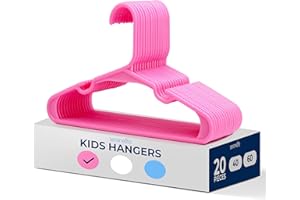 SereneLife 20 Pack Plastic Kids Hangers – Non-Slip Baby Hangers for Closet, Space-Saving Thin Design for Organizing Clothes, 