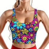 Dujiea Women's Sports Bra with Removable Padding High-Impact Sports Vest, Tank Top for Yoga, Gym, Running