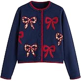 CIDER Cute Cardigan Sweaters for Women Crew Neck Button Down Long Sleeve Knit Cardigans Sweaters Fall Winter Outfits